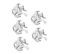 ABOOFAN 75 Pièces Crochet De Guirlande Lumineuse Clips Lumineux Extérieurs Cintre De Couronne Crochets Extérieurs Pour Lumières Clips D'appliques Murales -câbles Blanche