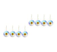 ABOOFAN 8 pièces Disques Réfléchissants pour Jardin DIY Décoration Extérieure et Effaroucheur Doiseaux Plastique Suspendus pour Cour et Arbres