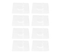 ABOOFAN 8 Pièces Fixateur de Cage pour Animaux en Acrylique Blanc, Portable et Facile à Utiliser, Accessoire Anti-dérapant pour Cages et Enclos d'animaux Domestiques