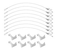 ABOOFAN 8 Pièces Kit Suspendre pour Tableaux Câble en Acier Inoxydable Argenté, Crochet Réglable, Support Solide pour Cadres et Œuvres D'art en Intérieur ou Galeries