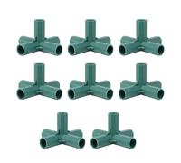 ABOOFAN 8 Pièces Pièces de Support de Jardin à Cinq Trous en Nylon Vert | Fixation Stable, Usage Jardin et Maison, pour Tuteurs 16mm, Connecteur Diy, Élément de Jonction