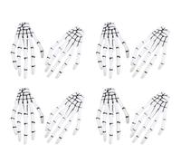 ABOOFAN 8 Pièces Pince à Cheveux Griffe Squelette Blanche en Plastique pour Halloween, Accessoire Original et Accrocheur, pour Fête et Cosplay