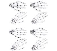 ABOOFAN 8 Pièces Pince à Cheveux Squelette Blanche en Plastique pour Halloween, Accessoire Décoratif Unique de Patte de Crâne, Style Original et Accrocheur