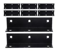 ABOOFAN 8 Pièces Protection d'angle avec 6 Trous de Montage en Acier Inoxydable 90 Degrés Noir de L Résistance Corrosion pour Meubles de Bureau et Projets Domestiques