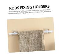 ABOOFAN 8 pièces Support de Tringle à Rideau Auto Adhésif Crochet Transparent sans Perçage pour Fixation Stable de Barre Rideau Support Pratique et pour Salle de Bain et Maison