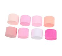 ABOOFAN 8 rouleaux Papier Crépon Décorations Anniversaire et Mariage pour DIY et Décor de Salle de Fête Couleurs Éclatantes Blanc Pêche Rose Brillant Lotus Poudré Lotus