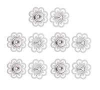 ABOOFAN Accessoires Couture Métalliques Argentés 10 Paires de Boutons-pression 21 Mm en Alliage pour Manteaux et Pulls pour DIY et Création Artistique