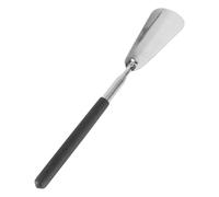 ABOOFAN Acier Inoxydable Chausse-pied Long Manche Réglable, Télescopique | Argenté, Réduit la Flexion, Poignée Ajustable, pour Seniors et Dos Sensibles, Usage Quotidien