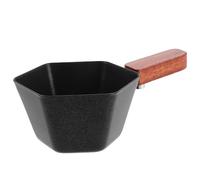 ABOOFAN Acier Inoxydable Tasse à Mesurer Expresso avec Manche Bois 120ml | Marquages Gradués, Bec Verseur Intégré, Format Noir Compact, pour Machines Espresso et Entraînement