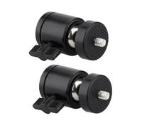ABOOFAN Adaptateur pour Trépied 1/4 Pouce en Métal Noir Rotule 360° pour Support d'Éclairage et Anneau Lumineux Kit 2 Pièces pour Photographie et Vidéo