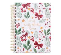 ABOOFAN Agenda Quotidien 2024 A5 Spirale Carnet de Notes Portable Calendrier Journalier Planificateur Scolaire et Organiseur de Bureau Édition Spéciale Noël