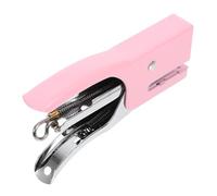 ABOOFAN Agrafeuse à Pince Manuelle Métal Petite Taille Couleur Macaron Rose Cerisier, Agrafeuse Portable pour Bureau École Maison, Fournitures Scolaires Esthétiques, Agrafage Jusqu'à 12