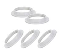 ABOOFAN Anneaux de Fixation Remplacement de Culot pour Lampe Suspendre pour Douille de Lampe E27 5pcs en Plastique Beige, Structure Complète à Filetage Usage Domestique