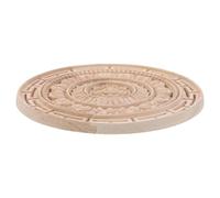 ABOOFAN Applique Décorative en Bois Sculpté Mandala Fleur Ronde, Non Peinte, Réutilisable, pour Décoration de Meubles et Chambre Diy, Style Élégant et Rustique