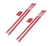 ABOOFAN Autocollants de Course Rouges pour Voiture, 2pcs Bandes Latérales Étanches en BK, Décoration Automobile Élégante et Sportive