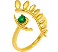ABOOFAN Bague Œil Maléfique en Alliage Or Zircone, Bague Mode pour Femmes, Résistante Déformation, pour Fêtes et Performances