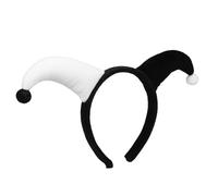 ABOOFAN Bandeau De Bouffon Noir Et Costume De Clown Maléfique D'halloween Couvre-Chef De Clown De Cour Bandeau De De Carnaval Chapeau Drôle Costume De Jokers D'halloween Pour