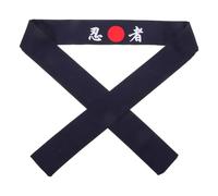 ABOOFAN Bandeau Japonerie Ninja en Coton Réglable Bleu Bandeau Large pour Chef Sushi Accessoire Multifonction Cuisine Sport et Soins Capillaires et Respirant