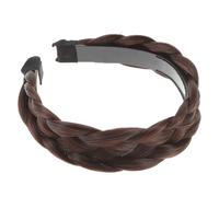 ABOOFAN Bandeau Tressé pour Perruque Femme Extensible et Confortable Accessoire Coiffure Naturel pour Fêtes Mariages et Usage Quotidien Bandeau Cheveux Synthétiques Foncé