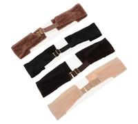 ABOOFAN Bandeaux Élastiques Ajustables Design en Maille Ventilée pour Perruques en Velours 4 Pièces en Différentes Couleurs pour Coiffure et Fête