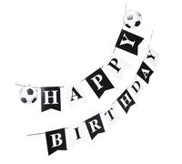 ABOOFAN Bannière Anniversaire Football Décoration Murale Drapeau Fanion Football pour Garçons et Guirlande et Facile à Installer pour Fête à Thème