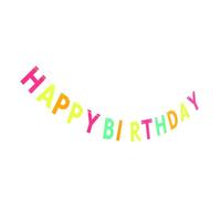 ABOOFAN Bannière D'anniversaire Bannière Danniversaire Fluorescente Accessoires Danniversaire Lumineuse Guirlande De Danniversaire Uv Joyeux Anniversaire Papier