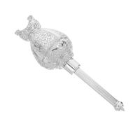 ABOOFAN Bénitier Bouteille en Verre Gaufré Alliage D’Aluminium Argenté Récipient D’Eau Bénite Religieux pour Maison Usage Décoratif Et Prière