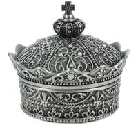 ABOOFAN Boîte À Bijoux En Métal Vintage Petite Boîte De Rangement De Bibelots Mini Coffre Au Trésor Organisateur Étui À Souvenirs De Bijoux Anciens Pour Bagues Boucles D'oreilles Collier