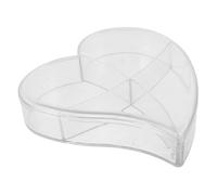 ABOOFAN Boîte à Bijoux Forme De Cœur Petite Transparente pour Colliers Et Accessoires De Rangement Mignon Coffret à Trésors DIY