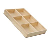 ABOOFAN Boîte à Crayons en Bois 6 Compartiments pour Bureau et Chambre Porte-Stylo Multifonction pour Aquarelle Crayons et Pinceaux Organisateur de Bureau Portable et Léger