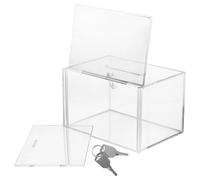ABOOFAN Boîte à Dons Acrylique Transparente Serrure et Grosse Capacité, Urne de Vote Sécurisée pour Collecte de Fonds et Suggestions