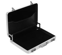 ABOOFAN Boîte de Cartes de Bureau en Alliage D'aluminium Argenté, Porte-cartes Mini Mallette Portable, Organise et Protège Cartes pour Conférences et Vie Professionnelle