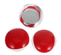 ABOOFAN Boîte de Maquillage Rouge 3 Pièces avec Miroir Mini-Boîte à Poudre Vide Plateau Porte-Cils en Aluminium Étui de Voyage Compact pour Faux Cils et Blush Organiseur Portable pour