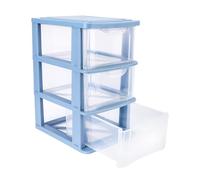 ABOOFAN Boîte de Rangement à Tiroirs Conteneur Cosmétique de Table en Pp Bleu, Transparent, Anti-poussière, Résistant à L’usure Chocs, pour Cosmétiques et Produits de Soin