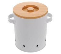 ABOOFAN Boîte De Rangement Légumes Cuisine Avec Couvercle Bambou Bac Stockage Aéré Pour Oignon Ail Pomme De Terre Seau Réutilisable Capacité Moyenne Design Minimaliste Pour Comptoir