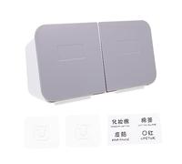 ABOOFAN Boîte De Rangement Murale pour Porte-Coton Démaquillant, Étui Mural Gris Multifonction, Matériau Solide, pour Salle De Bain Et Chambre, Design Compact Et Pratique