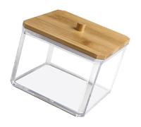 ABOOFAN Boîte De Rangement pour -tiges Acrylique avec Couvercle Contenant pour Coton-tiges Et Cure-Dents Petite Boîte De Rangement sans Odeur