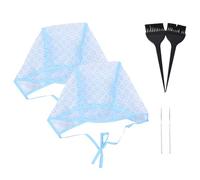 ABOOFAN Bonnet de Coloration Capillaire Jetable 6pcs en Pe avec Pinceau et Crochet pour Mèches, Adapté pour Salon Professionnel, Ajustement Sécurisé