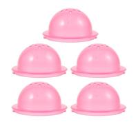 ABOOFAN Bouchons D'extrémité en Plastique Rose pour Tubes de Hamster, 5pcs, Faciles à Démonter, pour Cage à Hamster et Extension Extérieure Sécurisée
