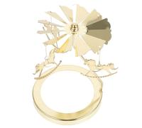 ABOOFAN Bougeoir Rotatif Fer Doré Élégant Support Bougies Carrousel Automatique Stable Bougeoir Vintage Chic pour Décoration Intérieure et Offrande