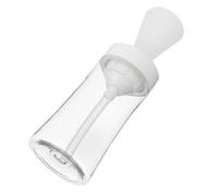 ABOOFAN Bouteille à Huile Pinceau en Silicone Blanc, Design Poussoir Portable pour Barbecue et Cuisson, Flacon Doseur Pratique et Facile à Utiliser