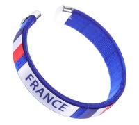 ABOOFAN Bracelet de Supporters de Football Extensible en Sangle Souple aux Trois Couleurs Bleu Blanc Rouge, Décoratif et Hypoallergénique, Unisexe, pour Matchs et Fêtes Sportives