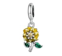ABOOFAN Bracelet Femme Breloque Tournesol Argent Charme Fleur pour Création Bijoux Accessoire pour Bracelets et Colliers Cadeau pour Femmes et Filles