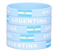 ABOOFAN Bracelets en Silicone à Drapeau, Lot de 5 pour Sports et Jeux | Confortables à Porter, Design Imprimé, Usage Poignet, Style Fan Shop, Lot de Cinq Pièces
