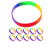 ABOOFAN Bracelets en Silicone Arc-en-ciel Accessoires Colorés et Agréables Toucher Lot de 42 pour Fête Fierté pour Événements et Célébrations