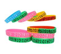 ABOOFAN Bracelets pour Festival de Musique en Silicone Confortable à Porter, Design Classique Notes de Musique, Lot de 10 Pièces pour Concert et Festival