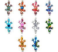 ABOOFAN Breloques en Alliage Trou pour Chaîne Accessoires Pratiques pour Création de Boucles D'oreilles et Bijoux Lot de 10 Pendentifs Bijoux UV Imprimés Couleur Couleur Aléatoire