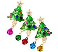 ABOOFAN Broche de Fête en Alliage Cloche et Arbre, Épingle Forte et Résistante, Décor Élégante pour Anniversaires et Réunions Entre Amis