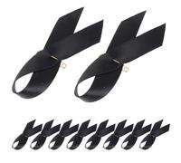 ABOOFAN Broche Ruban Funéraire Motif Nœud 50 Pièces Épingles à Ruban Noir, Polyester Noir avec Épingles de Sûreté, pour Funérailles et Jour du Souvenir
