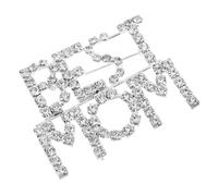 ABOOFAN Broche Strass Pour Maman Épingle Décorative Pour Fête Des Mères Noël Anniversaires Et Plus Bijou Élégant Avec Lettres Distinctives